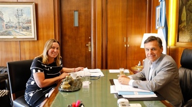 Valeria Arata se reunió con el ministro de Transporte de la Nación, Diego Giuliano
