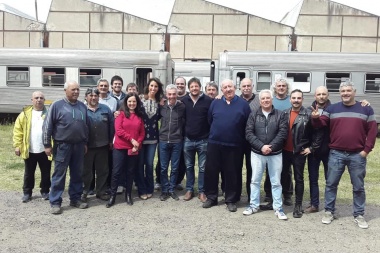 Meoni y Muffarotto se mostraron otra vez juntos: ahora, en la Cooperativa Ferroviaria