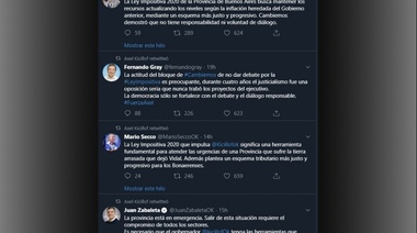 Intendentes del PJ mostraron su apoyo a Kicillof por el debate de la ley impositiva