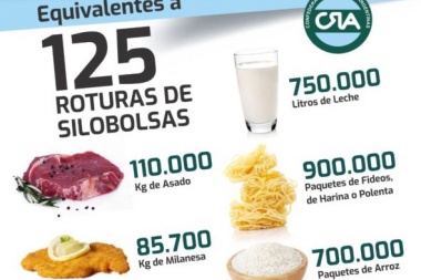 CRA midió el impacto de todo lo perdido por la rotura de silobolsas en todo el país