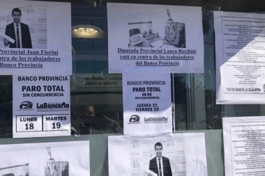 Fiorini y Ricchini fueron el centro de las críticas de los bancarios en Junín