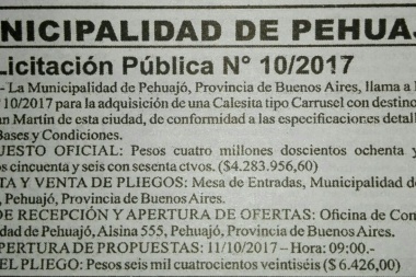 "Recomiendan" a Zurro dar de baja la compra de una calesita por más de cuatro millones de pesos