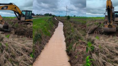 Fuerte trabajo en obras hidráulicas con limpieza y nuevas canalizaciones