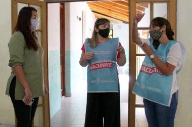 Realizaron un simulacro de vacunación contra el covid-19 en la sede de la CGT de Junín