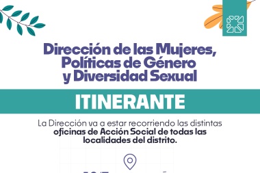 Dirección de Género será itinerante en las oficinas de Acción Social de las localidades