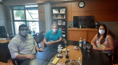 Reunión entre los gremios Atsa, Empleados de Comercio y Región Sanitaria por el plan de vacunación