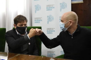 Lago firmó dos convenios de obras para Alberti con Kicillof por más de 30 millones de pesos