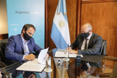 General Pinto y Leandro N. Alem firmaron convenio con nación por obras de transporte