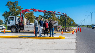 Petrecca recorrió obra de semaforización y cuestionó a provincia