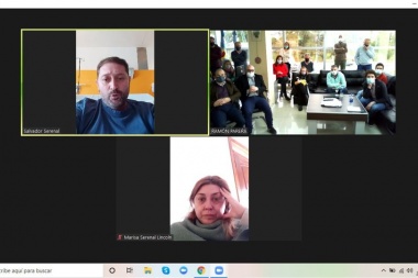 Tras el alta por covid, Serenal retomó el contacto con su gabinete de forma virtual