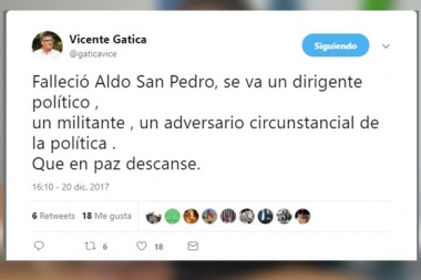 Gatica decretó dos días de duelo por la muerte de San Pedro