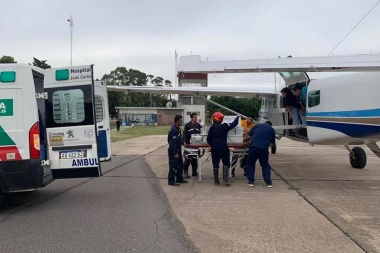 Un vuelo sanitario desde Pehuajó a Junín salvó la vida de un bebé prematuro