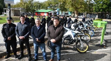 Britos destacó el envío de patrulleros, motos y policías por parte provincia