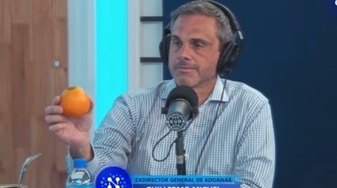 Guillermo Michel ejemplificó con una naranja importada de Egipto la situación del trabajador argentino