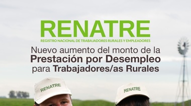 RENATRE aumentó la prestación por desempleo hasta $230.000 a partir de marzo