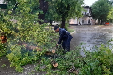 Fuerte temporal de lluvia, viento y actividad eléctrica en zona urbana y periferia de Junín