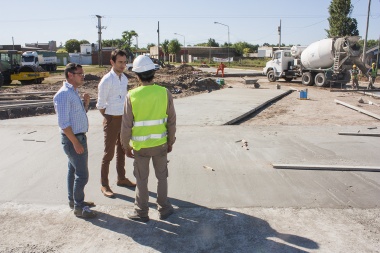 Petrecca y Vivani recorrieron obras en Junín