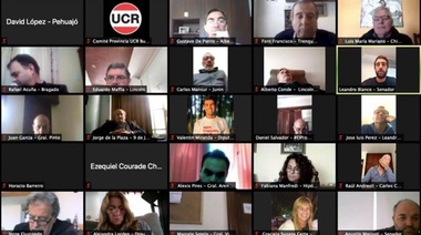 El radicalismo de la cuarta se reunió de manera virtual con la emergencia sanitaria como tema central