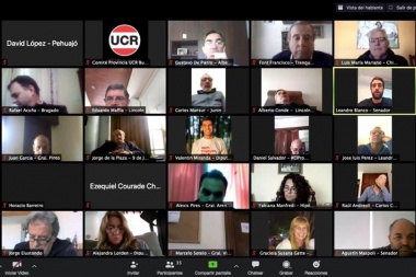 El radicalismo de la cuarta se reunió de manera virtual con la emergencia sanitaria como tema central