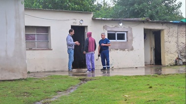 30 familias asistidas a causa del temporal en Junín