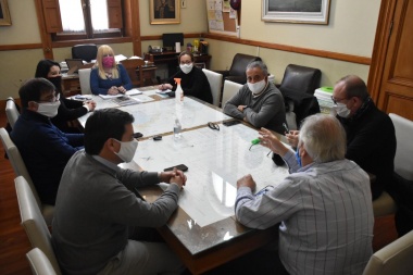 Reunión de gabinete para repasar gestión y estrategias de trabajo en medio de la emergencia