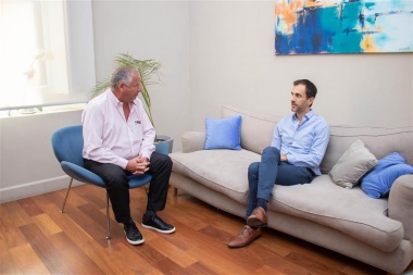 Petrecca recibió a Battaglia en Junín: rosca y repaso de gestión