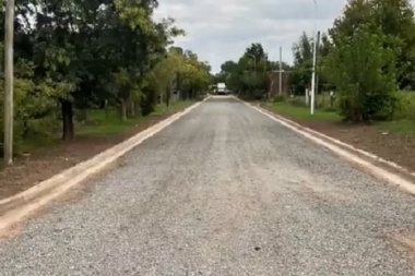 Finaliza la obra de cordón cuneta en barrio Estación de Ascensión