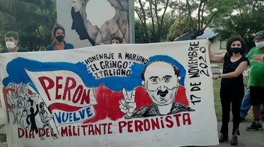 Pintada colectiva para conmemorar el día de la militancia peronista