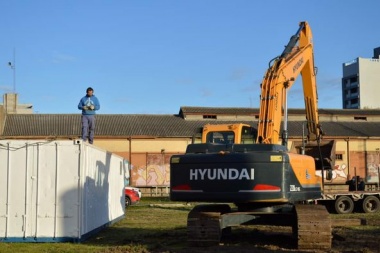 Comenzó el montaje del obrador para la construcción del Paso Bajo Nivel de Av. Rivadavia en Junín