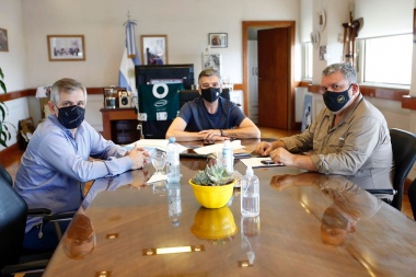 Britos fue recibido por el ministro de Desarrollo Social de la Nación, Juan Zabaleta