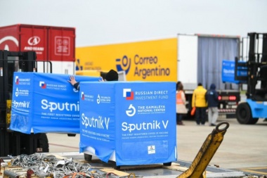 Llegaron 400.000 dosis del componente 2 de Sputnik V