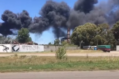Piden informes por la quema de neumáticos en el Parque Industrial de Bragado