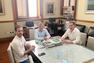 Guillermo Britos recibió a Diego Santilli y a Pablo Petrecca
