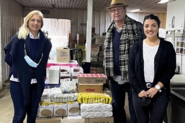 En Ameghino una alianza permite dar cobertura alimentaria a varias familias