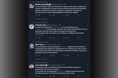 Intendentes del PJ mostraron su apoyo a Kicillof por el debate de la ley impositiva