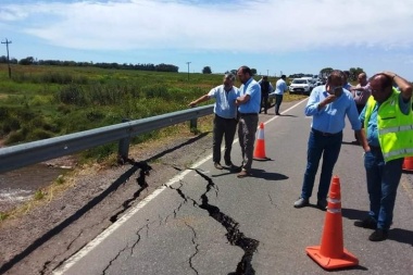 Gestiones conjuntas entre Rivadavia y T.Lauquen ante la rotura del puente sobre la laguna "Cuero de Zorro"