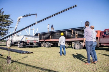 Llegaron nuevos materiales para la construcción de la cuarta planta de gas de Junín
