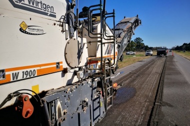 Comenzó la obra de bacheo sobre la ruta 46 a la altura de Bragado