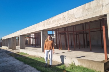 Bozzano recorrió los avances de la obra del nuevo Centro de Desarrollo Infantil