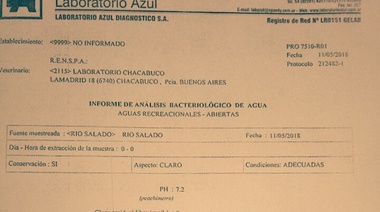 Confirman la presencia de materia fecal en la laguna de Chacabuco