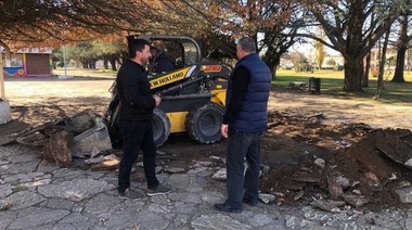 Battaglia supervisó los avances de obras del barrio La estación