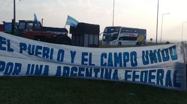 El campo se manifiesta en San Nicolás, con apoyo de varios sectores