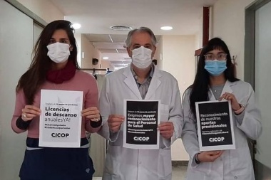 El reclamo de los profesionales de la salud también se visibilizó en Junín