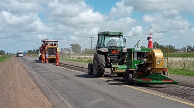 Comenzó la repavimentación de la Ruta Nacional 188 entre Lincoln, Ameghino y General Pinto