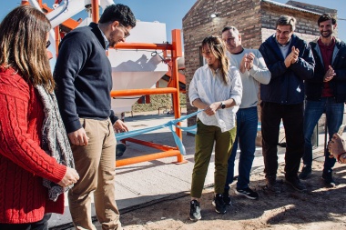 Se inauguró la Planta Hormigonera Municipal de Ameghino