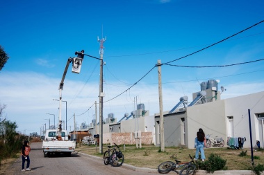 Avanza la iluminación pública por el sistema led en Alberti