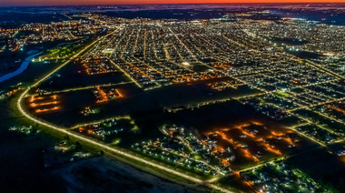 Se completó un nuevo tramo de iluminación LED en la Circunvalación