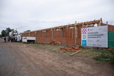 Avanza la construcción del edificio de la secundaria 3 en Alberti