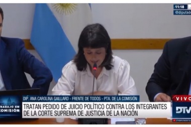 Inició el debate en comisión por el juicio a miembros de la Corte Suprema