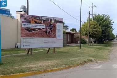 En Alberti avanzan obras de extensión de pavimento